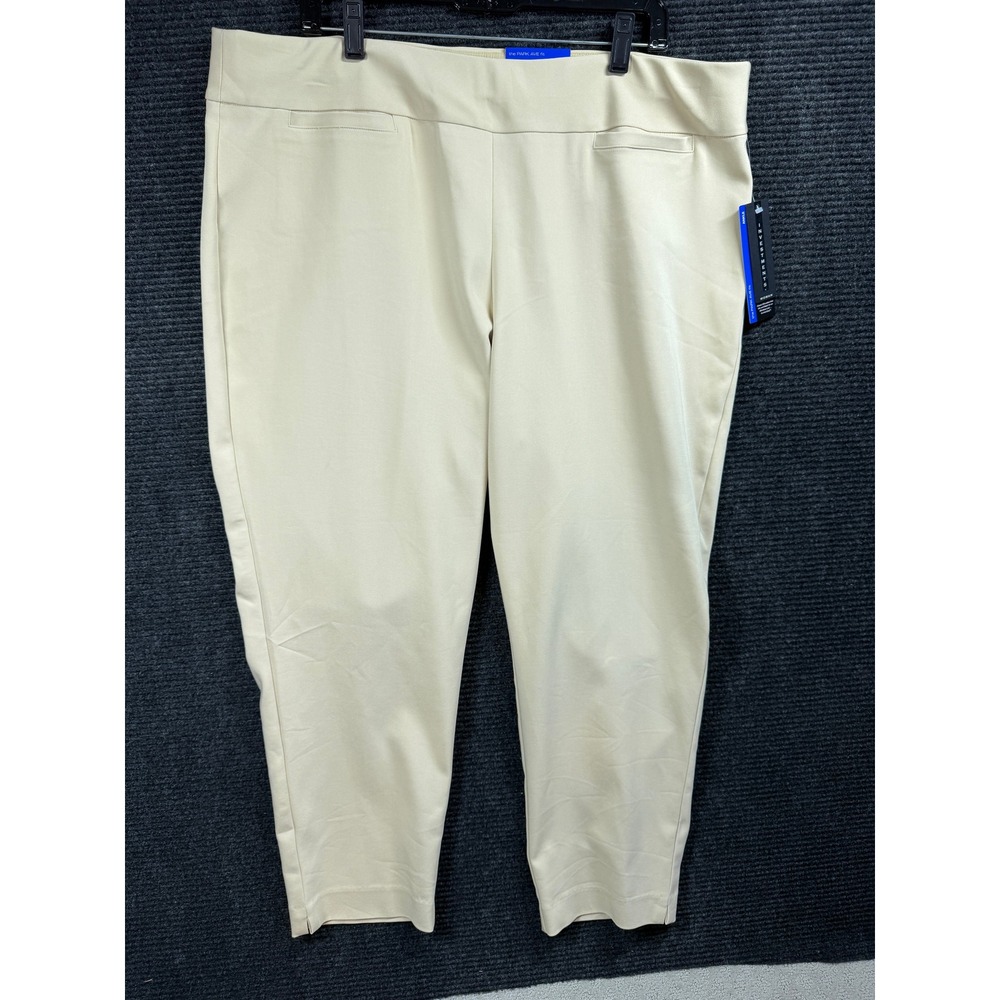 Investments Woman Park Ave Fit Ankle Pants Beige 20W Secret Support Stretch NWT